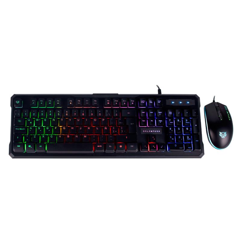 KIT 2 EN 1 GAMER BALAM RUSH TECLADO/MOUSE NEGRO SQUAD KTM330 BR-932745