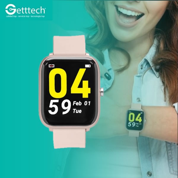 SMARTWATCH GETTTECH GRI-25703 GWATCH PINK TOUCH 1.7